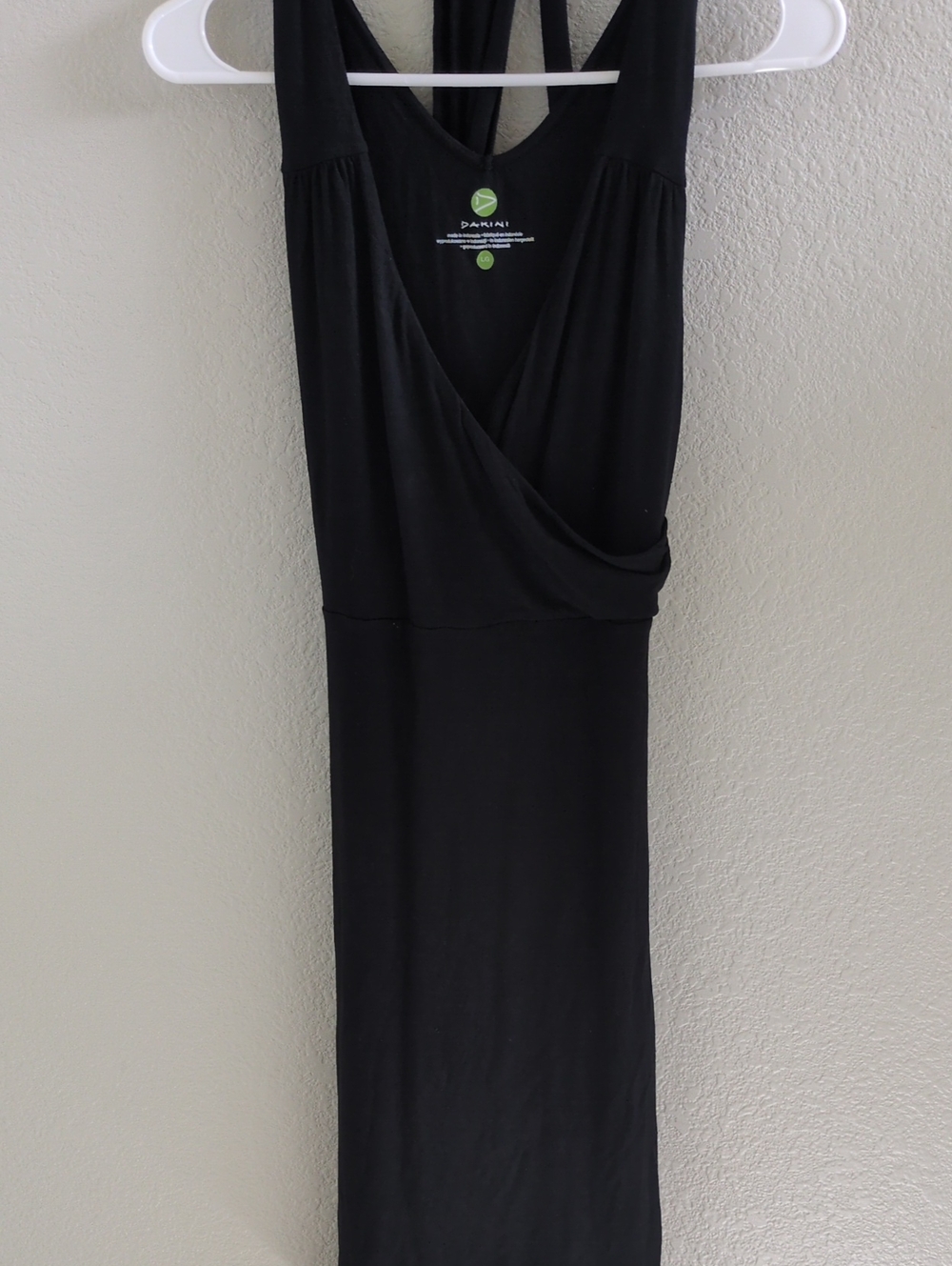Dakini Black Midi Wrap-Front Dress